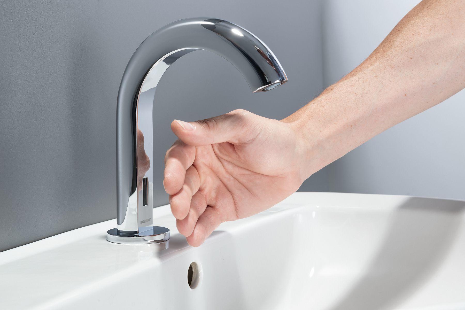 The new Geberit tap system for public and semi-public sanitary facilities