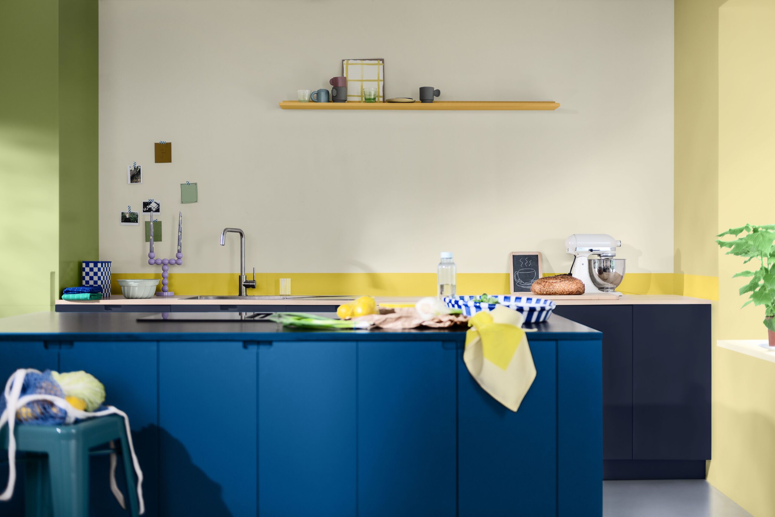 Dulux blues palette in the kitchen